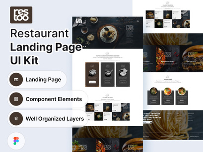 Restoo | Restaurant Landing Page UI Kit