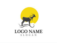 Goat logo template vector icon illustration design