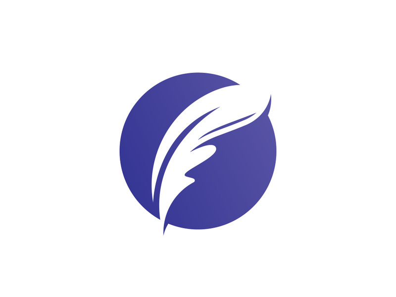 Feather Logo Vector design Template