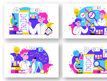 10 Genetics Testing Illustration