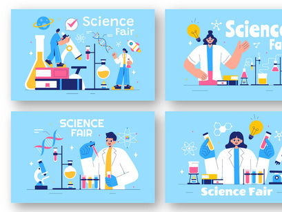 9 Laboratory Science Fair Illustration