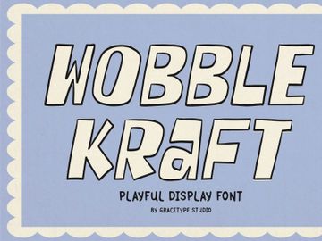 Wobble Kraft | Playful Display Font preview picture
