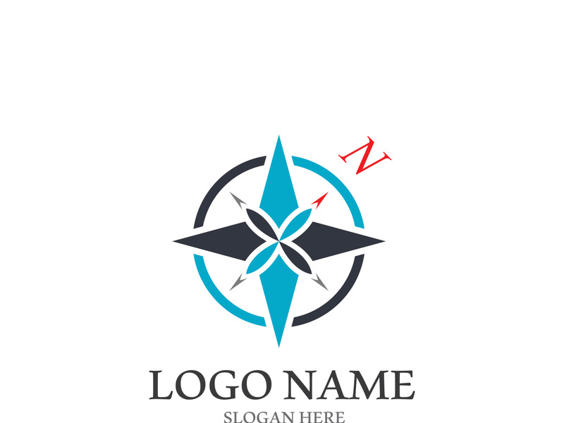 Compass logo template vector icon illustration design