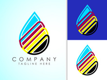 Digital printing logo design template. Logo for print shop polygraph and print factory. Vector illustration.