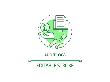 Audit logs green concept icon preview picture