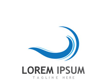 Ocean water wave wave logo design.