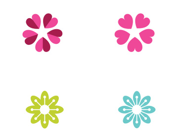 flower vector icon design template preview picture