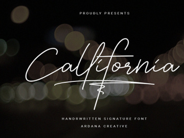 Callifornia | Handwritten Signature Font preview picture