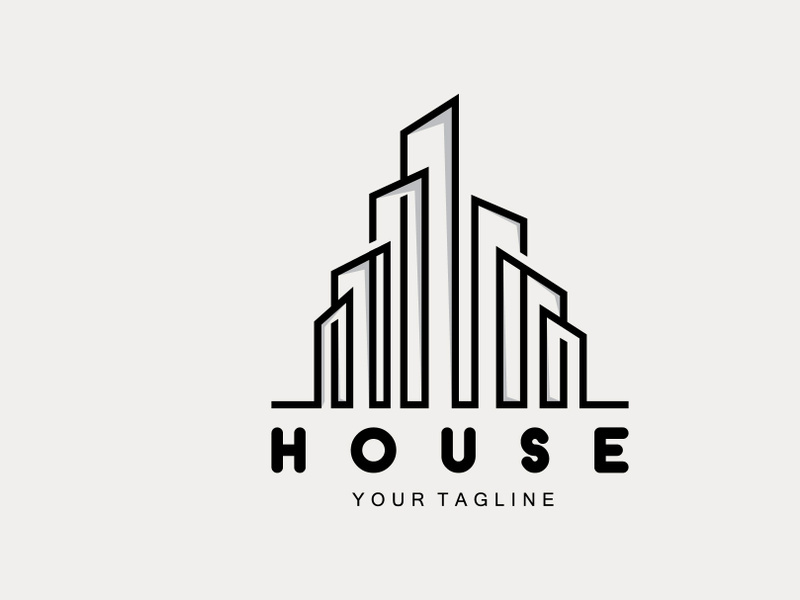 Home Design Logo, Building Logo, Property And Construction Company Icon