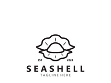 Seashell Logo. Ocean Animals premium quality graphic outline symbols collection