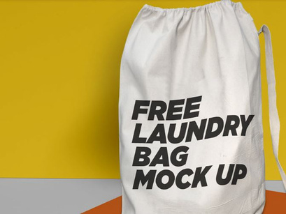 Laundry Bag Mockup - Free PSD - Freebie Supply