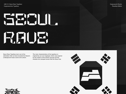 Seoul Rave Typeface - Mechanic and Techno