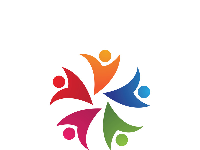 Community people logo network and social icon design template