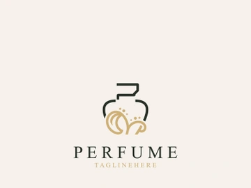 Perfume bottle logo design symbol can be used for business and cosmetic perfume shop template preview picture