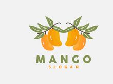 Mango Logo, Fruit Design Simple Minimalist Style
