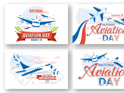 13 National Aviation Day Illustration