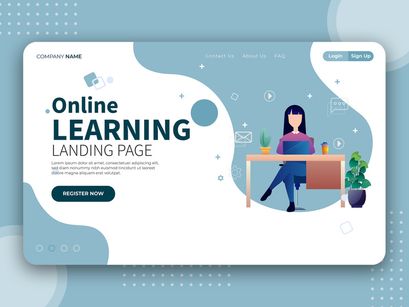 [Vol. 15] Online Learning - Landing Page Illustration