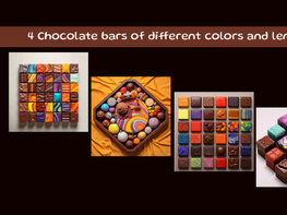 Chocolate bars of different colors and lengths preview picture