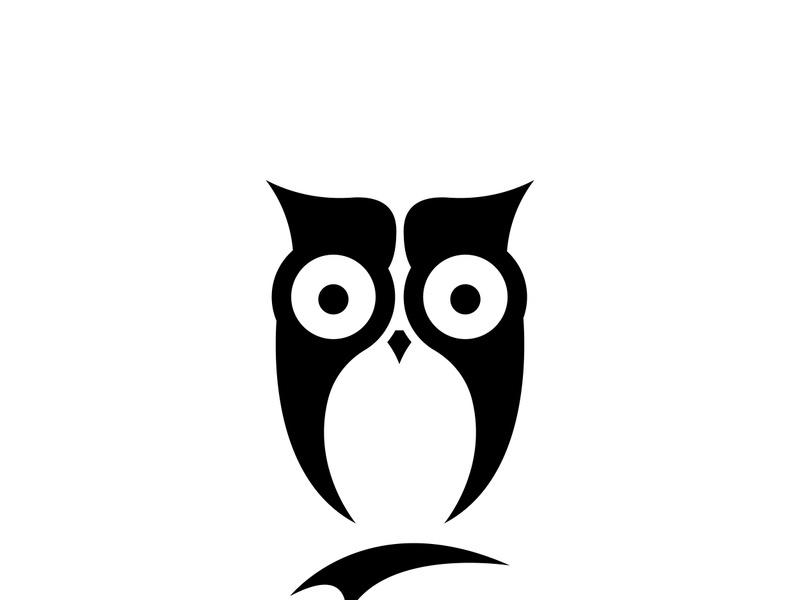 Owl logo icon design animal and simple business abstract vector