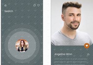 Search and User's info concept screens for Mobile app