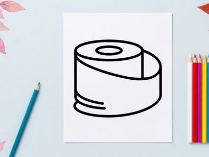 Single blank roll of white adhesive tape on plain background. Unused sticky tape spool for packaging, crafts, and office use.