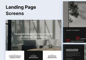Renovo | Interior Design and Renovation Landing Page UI Kit