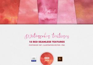 Watercolor Seamless Textures - Red Pack