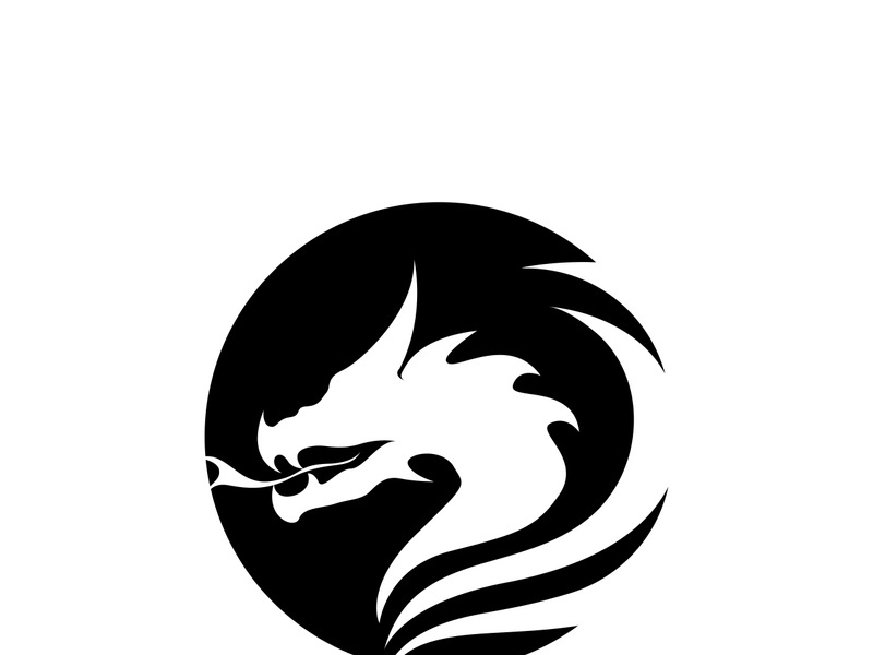 Dragon illustration icon design template vector