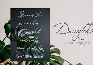 Daughter - A Monoline Classy Font Script
