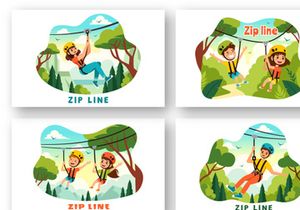 9 Zip Line Activity Illustration