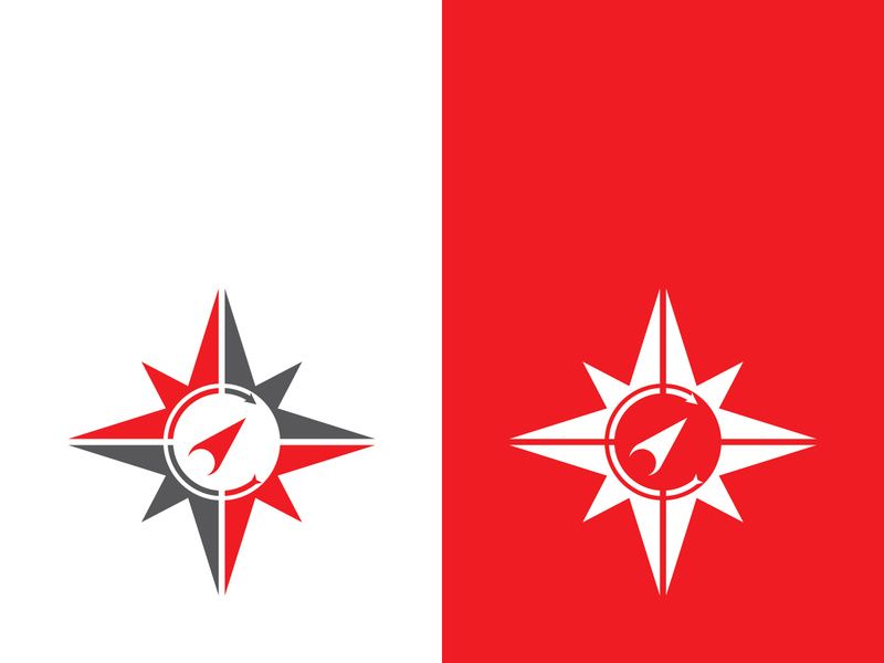 Compass logo template vector icon illustration design