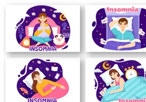 15 Insomnia Vector Illustration