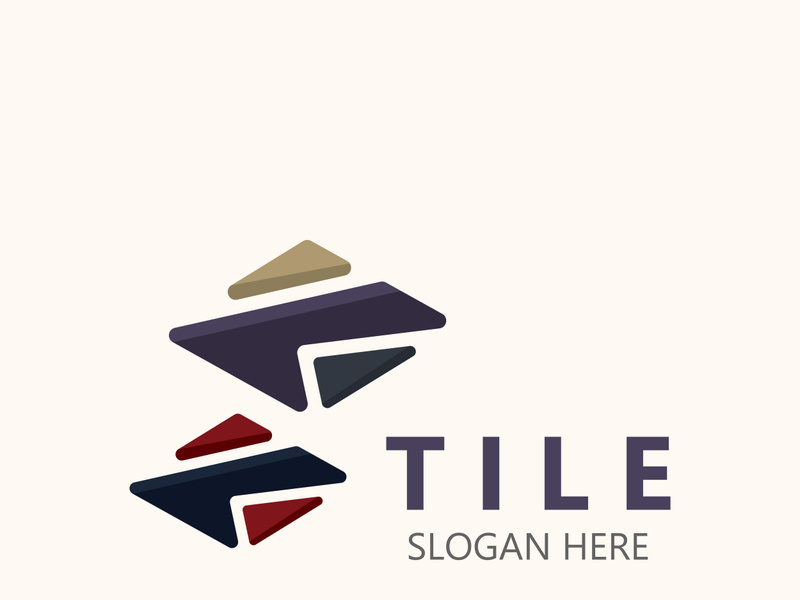 Elegant Tile Flooring Logo Design business store building Template