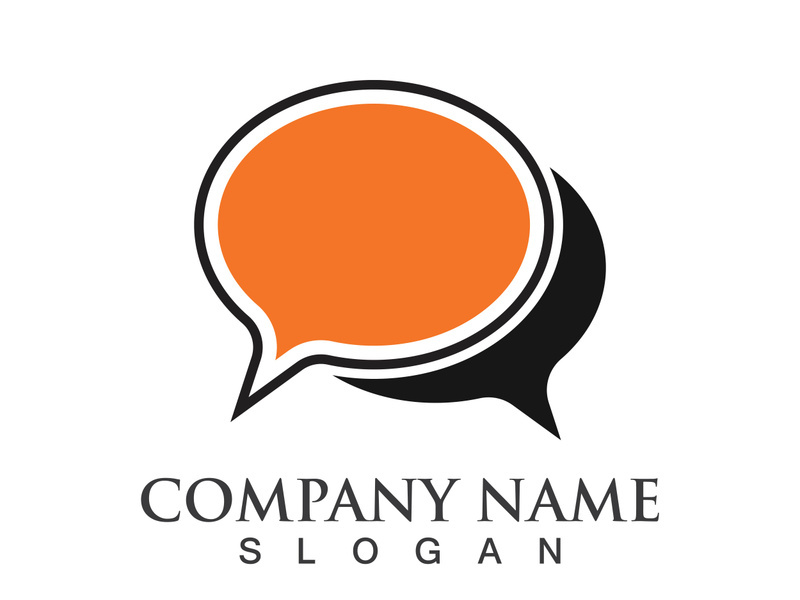 Speech bubble icon logo template vector illustration