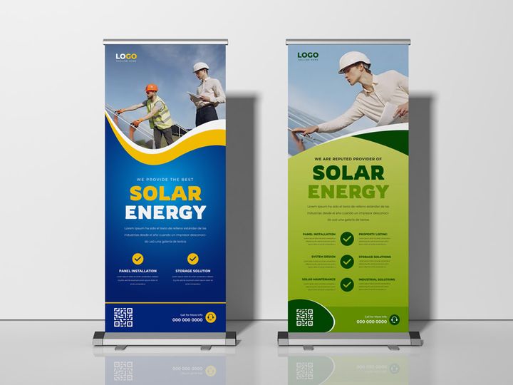 Solar Energy Roll Up Banner Template Ver-1