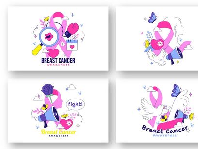 10 Breast Cancer Awareness Illustration
