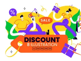 8 Discount Vector Illustration preview picture