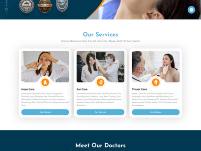 ENT Doctor Website UI/UX Design Kit