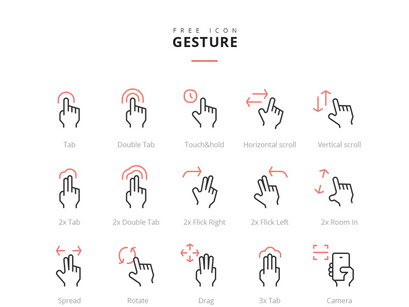 Gesture Icons [AI, PNG, PSD]