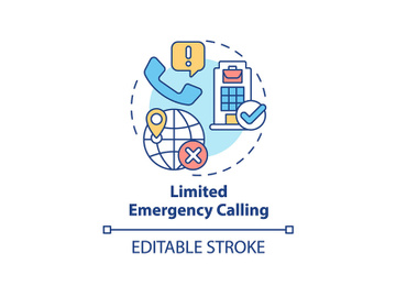Limited emergency calling concept icon preview picture