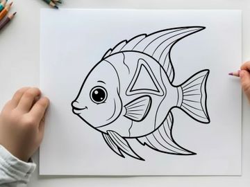 Cute clownfish swimming vector illustration flat design preview picture