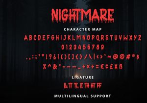 Nightmare - Horror Display Font