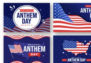 17 National Anthem Day Illustration