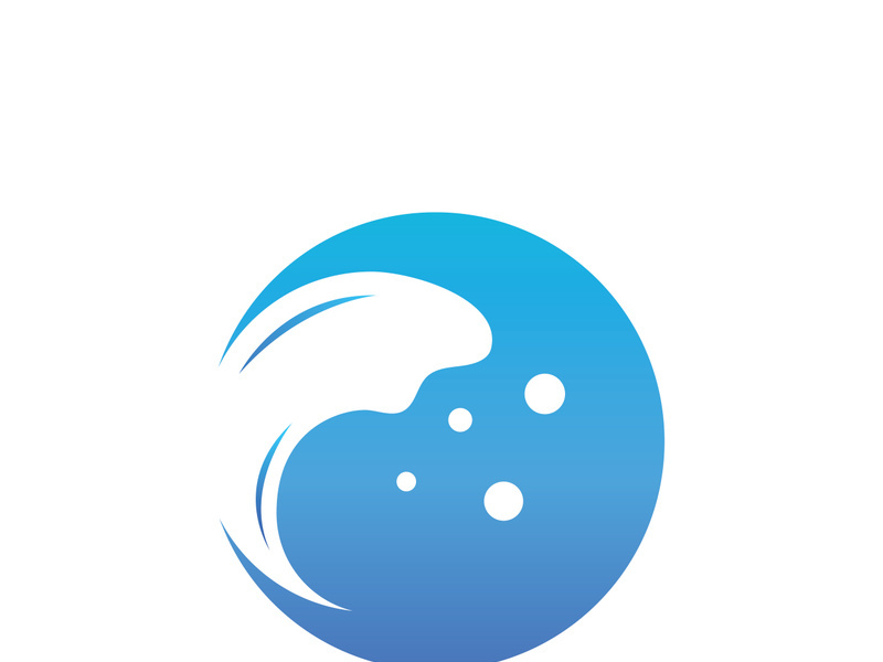 Ocean water wave wave logo design.