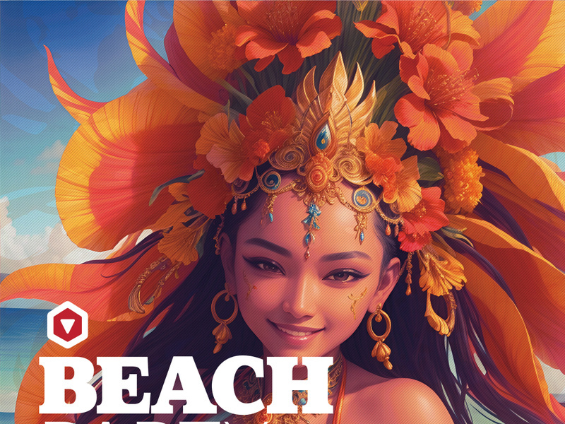 Asian Goddess A2 Poster Beach Party!