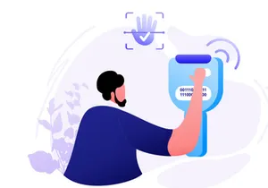 Identity Biometric Verification flat illustration