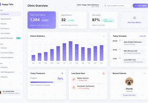 Clinic Management Dashboard SaaS UI/UX Design