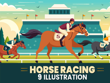 9 Horse Racing Illustration preview picture