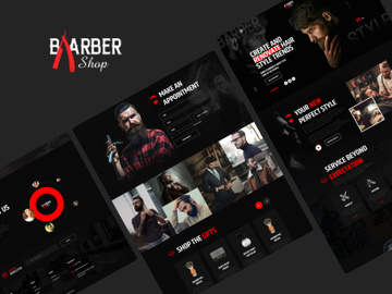 Barbers & Hair Salons Website UI preview picture