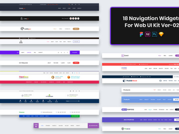 18 Navigations Widgets for Web UI Kit Ver-02 preview picture